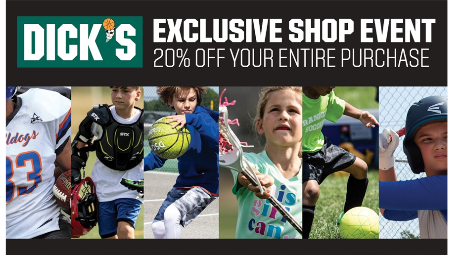 20% off this weekend at Dicks Sport Goods